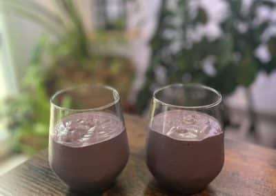 Smoothie avocat banane mûre